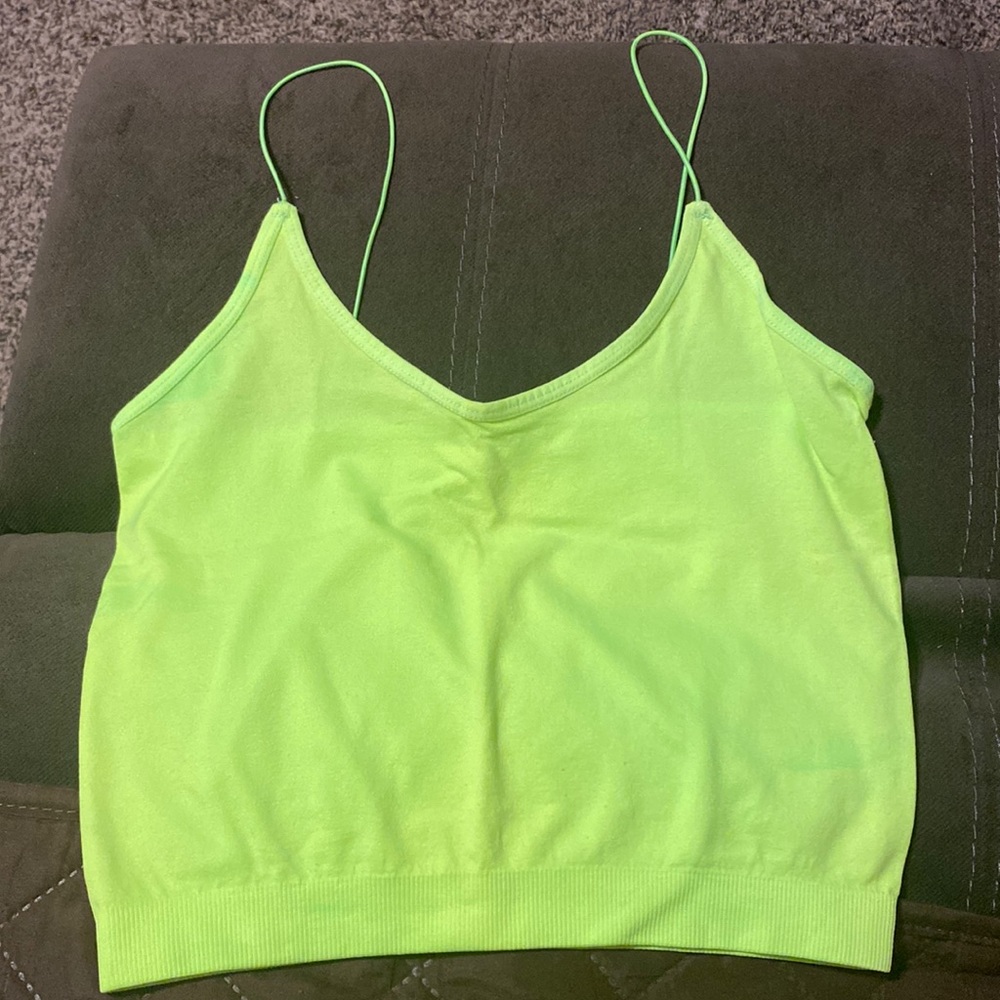 Neon green crop top